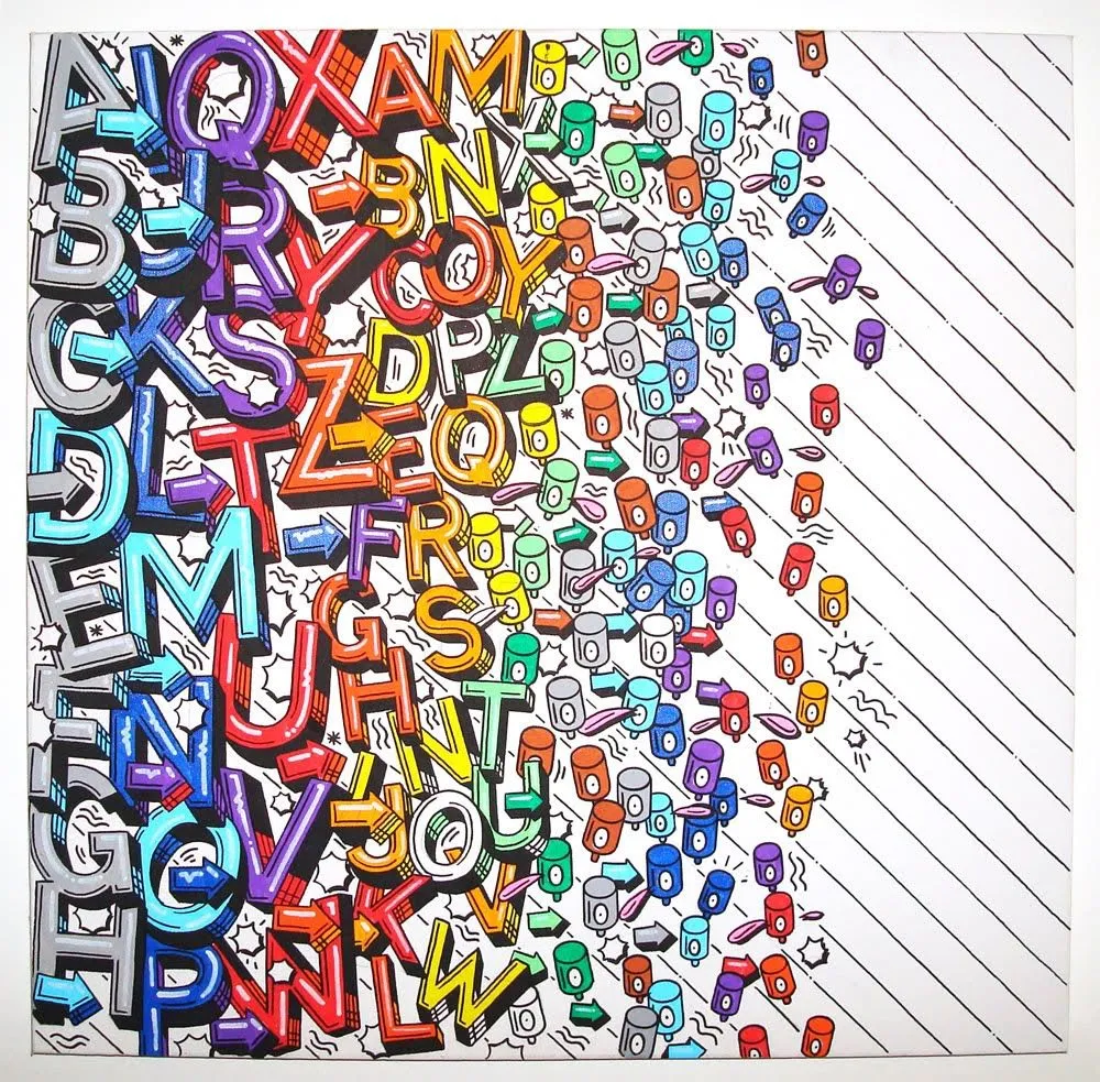 Alfabeto Graffiti Cor 1 | Contemporary Urban Artist Alfabeto Graffiti Cor 1 | Contemporary Urban Artist