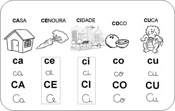 ALFABETO ILUSTRADO ATIVIDADES COM SÍLABAS COBRIR PONTILHADO ...