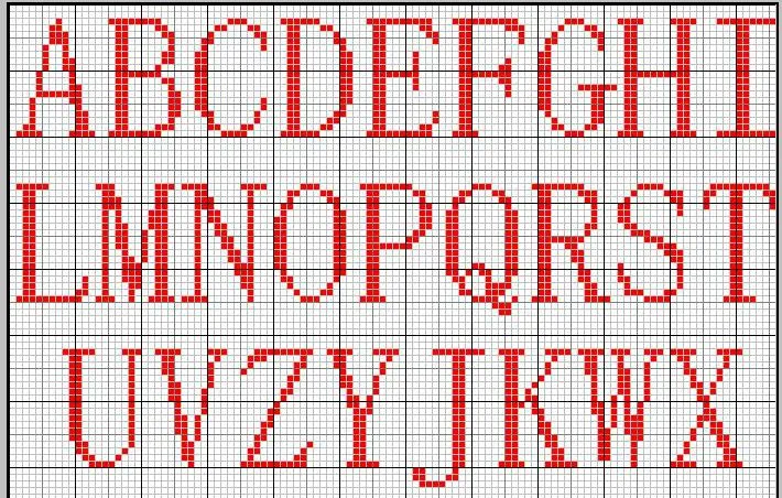 Schema Punto Croce Alfabeto Msmincho Maiuscolo Schema Punto Croce Alfabeto Msmincho Maiuscolo
