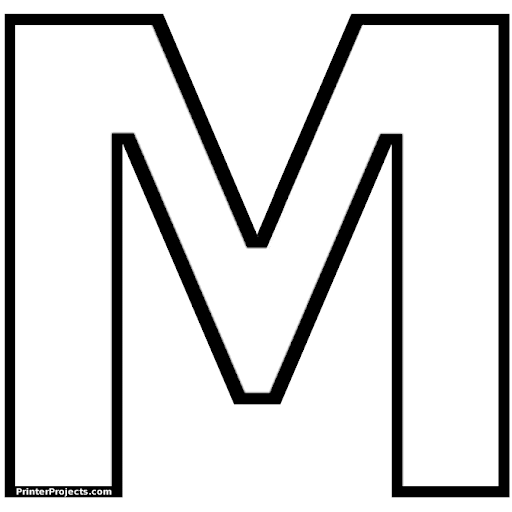 Alfabeto para imprimir y colorear letras muy grandes | Colorear