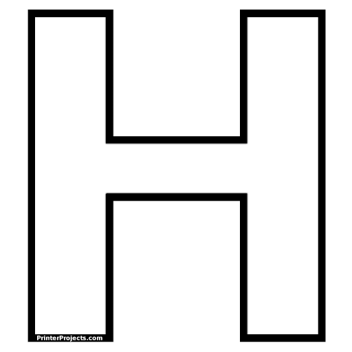Alfabeto para imprimir y colorear letras muy grandes | Colorear