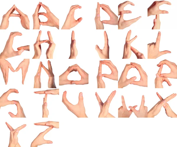 Alfabeto del lenguaje de señas de mano — Foto stock © Paha_L #7426081