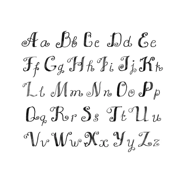 Alfabeto manuscritas tinta — Vector stock © Oksana #68084291