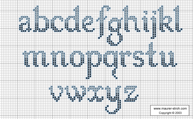 Alfabeto minusculo | Ponto Cruz graficos | Pinterest
