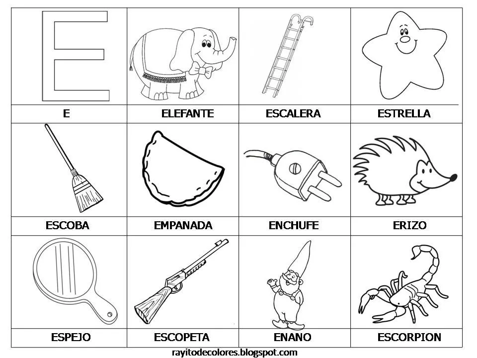 Alfabeto en palabras de la A a la Z | Rayito de Colores Alfabeto en palabras de la A a la Z | Rayito de Colores