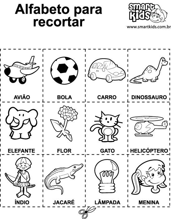 Alfabeto Ilustrado Para Imprimir Com Letras Maiúsculas E ...