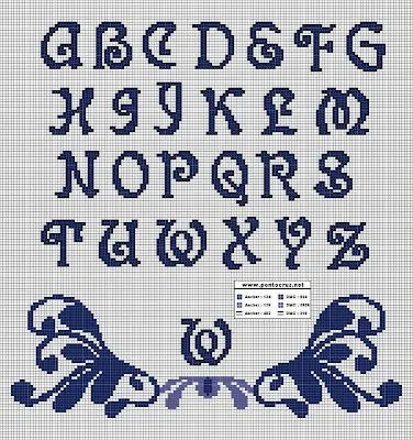 Letras en punto de cruz patrones gratis - Imagui