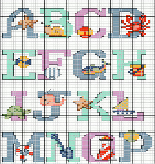 Letras de punto de cruz para bebés - Imagui Letras de punto de cruz para bebés - Imagui
