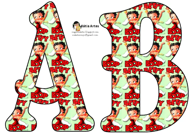 Alfabeto retro de Betty Boop. | Oh my Alfabetos!