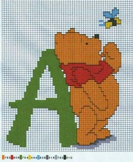 Alfabeto de Winnie the Pooh para Bordar. | Oh my Alfabetos! Alfabeto de Winnie the Pooh para Bordar. | Oh my Alfabetos!