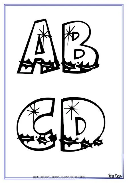 ALFABETOS LINDOS: Molde de letras para EVA com tema Natal ... ALFABETOS LINDOS: Molde de letras para EVA com tema Natal ...
