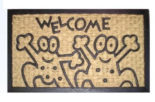 Alfombra de entrada de coco con dibujo ramas Alfombra de entrada de coco con dibujo ramas