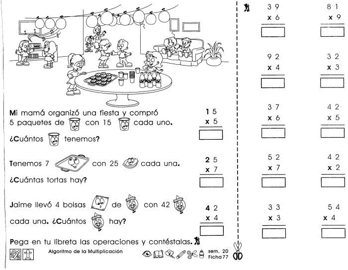Algoritmo de la multiplicación | Tercer grado | Pinterest