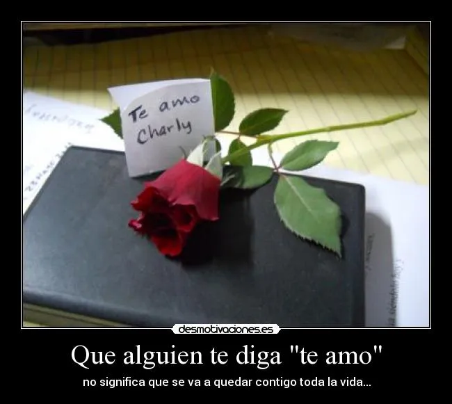Que alguien te diga "te amo" | Desmotivaciones