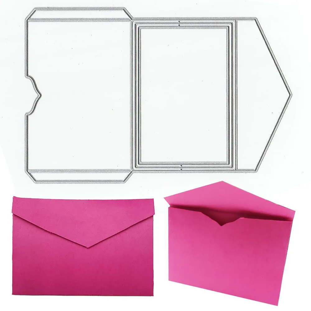 ALIBBON Troqueles de sobres para hacer tarjetas y álbumes de recortes, troqueles de corte de sobres, ALIBBON Troqueles de sobres para hacer tarjetas y álbumes de recortes, troqueles de corte de sobres,