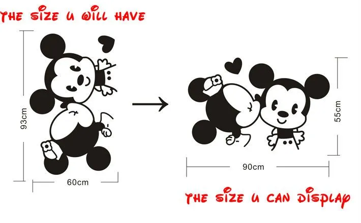 Aliexpress.com : Buy Free Shipping Home Decor Sweet Kiss Mickey ...