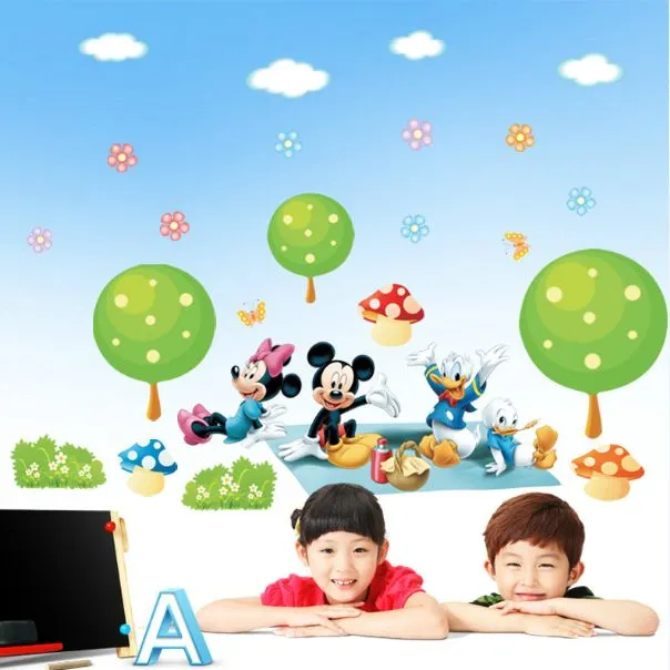Mickey Minnie Mouse Donald Duck wall sticker art baby kids room ... Mickey Minnie Mouse Donald Duck wall sticker art baby kids room ...