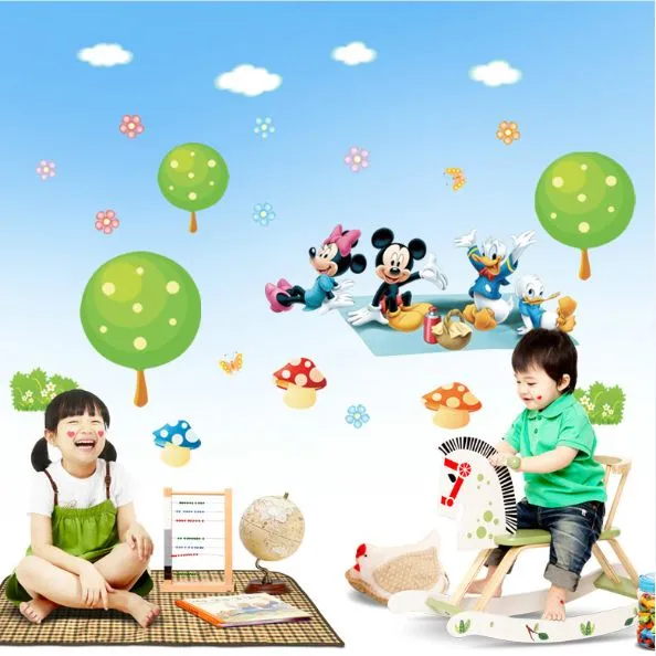 Mickey Minnie Mouse Donald Duck wall sticker art baby kids room ...