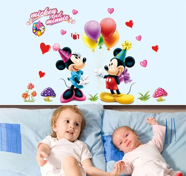 Aliexpress.com : Buy Mickey Minnie Mouse wall sticker baby kids ...