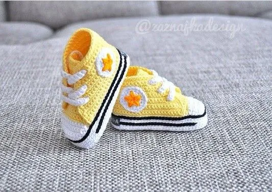 Zapatitos all star crochet - Imagui