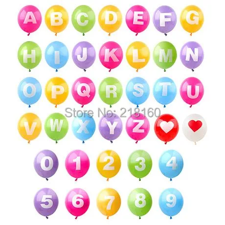 Aliexpress.com: Comprar 10 unids/lote número y letra globos ...