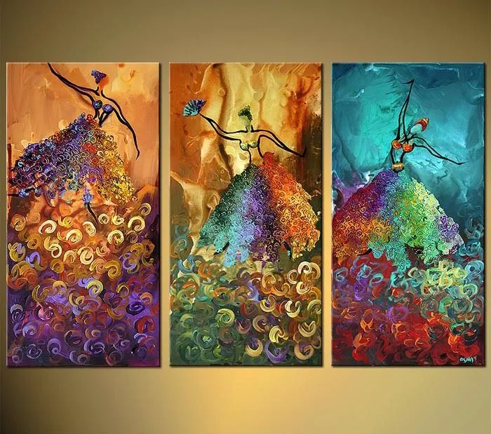 Aliexpress.com: Comprar 100% pintado a mano sin marco abstracto ...