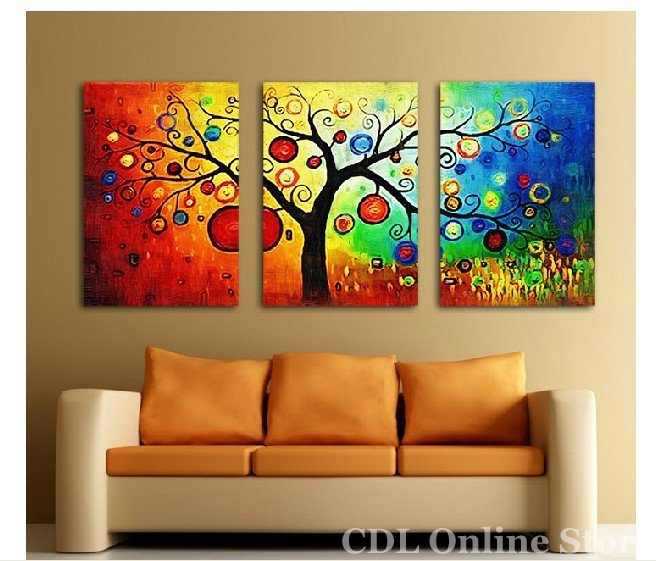 Aliexpress.com: Comprar 100% pintado a mano tríptico árbol de la ...