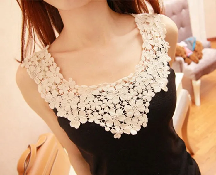 Aliexpress.com: Comprar 2013 nueva moda crochet Flower Ladies Tank ...