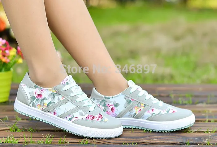 Aliexpress.com: Comprar Nuevo 2015 impreso mujeres Zapatillas ...