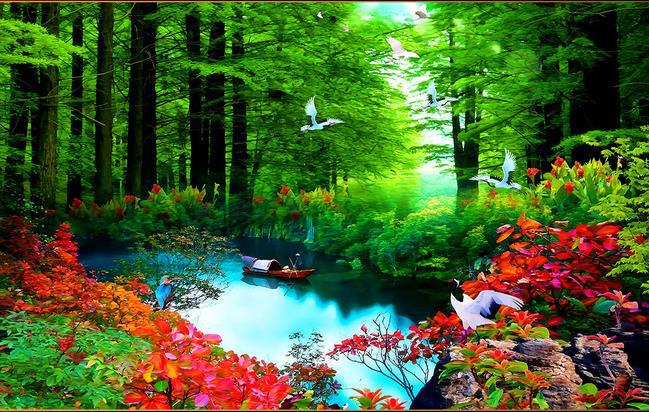 Aliexpress.com: Comprar 3D wallpaper, room hermoso paisaje círculo ... Aliexpress.com: Comprar 3D wallpaper, room hermoso paisaje círculo ...