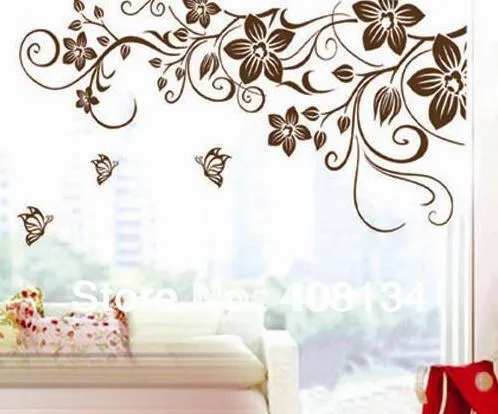 Dibujos de flores en la pared - Imagui