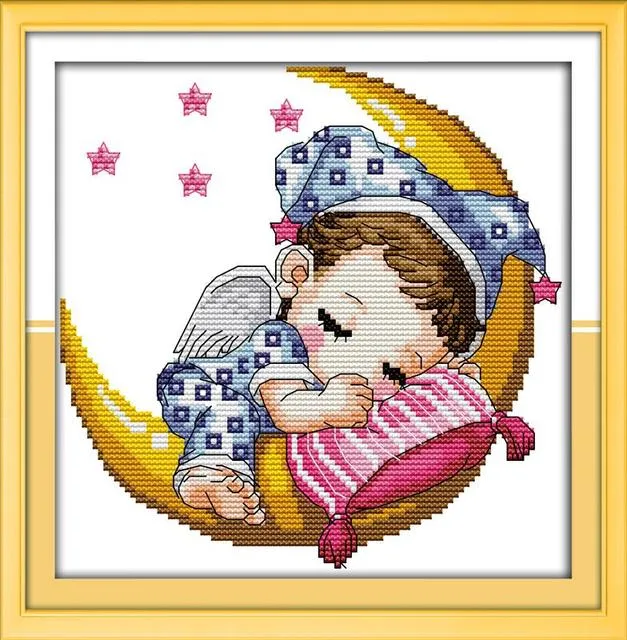 Aliexpress.com: Comprar Bebé luna ( chico y chica ) DMC punto de ... Aliexpress.com: Comprar Bebé luna ( chico y chica ) DMC punto de ...