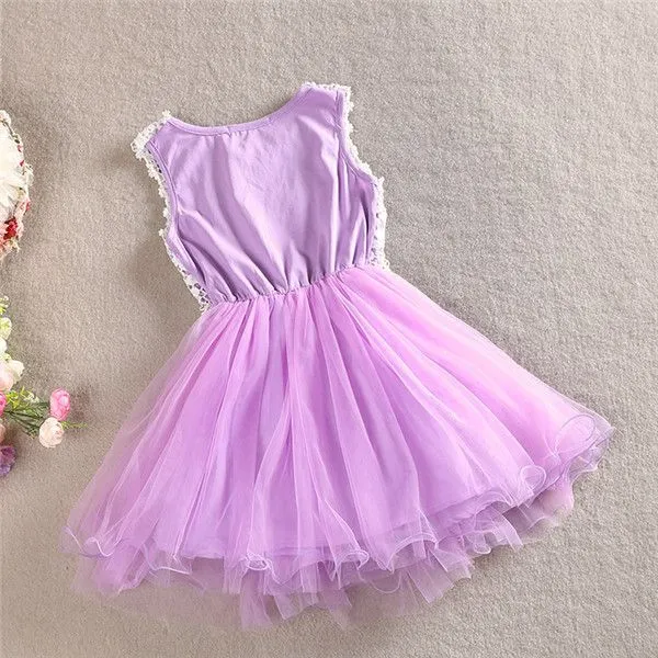 Aliexpress.com: Comprar Bebé niñas Crochet encaje tul vestidos ...