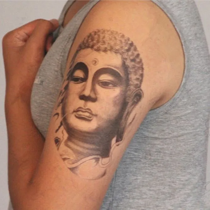Aliexpress.com: Comprar Blanco y negro solemne buda tatuaje ... Aliexpress.com: Comprar Blanco y negro solemne buda tatuaje ...