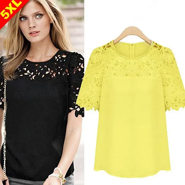Aliexpress.com: Comprar Camisa blusa de encaje 2015 verano moda ...