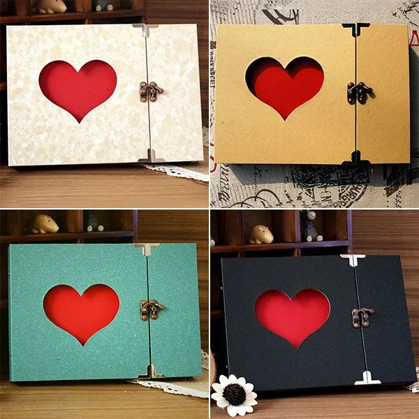 Creativo ahuecado en forma de corazón foto Album álbum de recortes ... Creativo ahuecado en forma de corazón foto Album álbum de recortes ...
