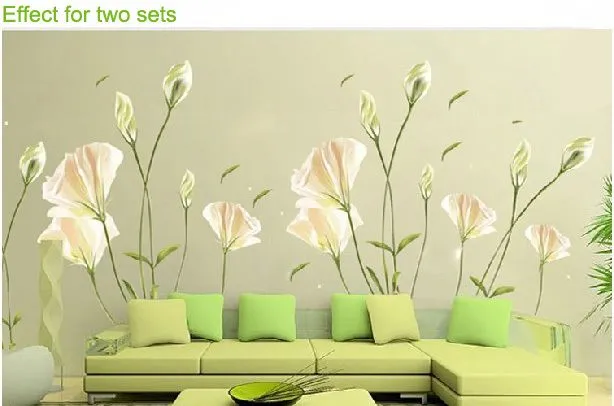 Aliexpress.com: Comprar Flor del lirio grande DIY wall sticker ... Aliexpress.com: Comprar Flor del lirio grande DIY wall sticker ...