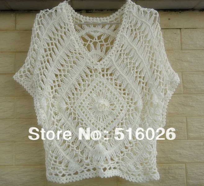 Horquilla crochet mujeres flor de verano blusa de encaje beach ...