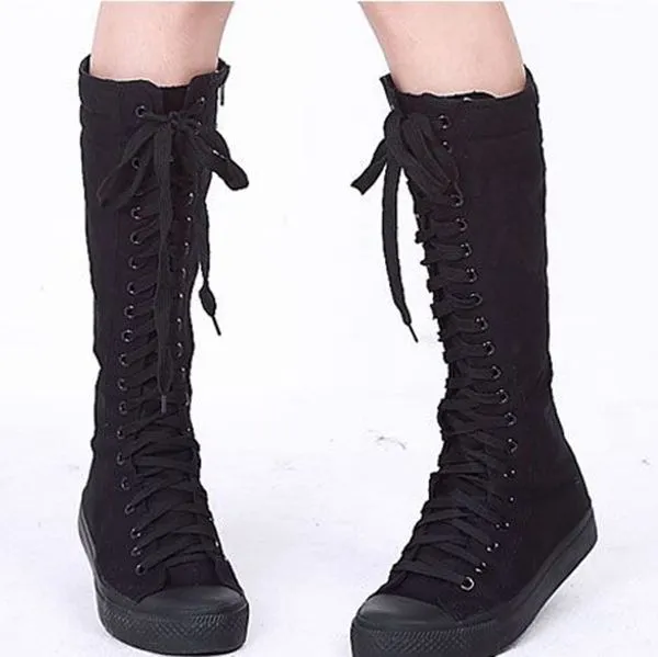 Aliexpress.com: Comprar Largas botas de lona de Punk botas largas ... Aliexpress.com: Comprar Largas botas de lona de Punk botas largas ...