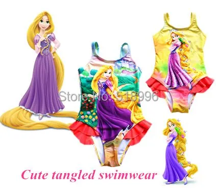 Aliexpress.com: Comprar Niños niñas traje de baño Rapunzel traje ...