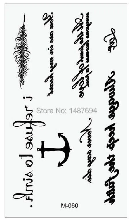 Aliexpress.com: Comprar 1 pc/lot / m 060, tatuaje temporal ...