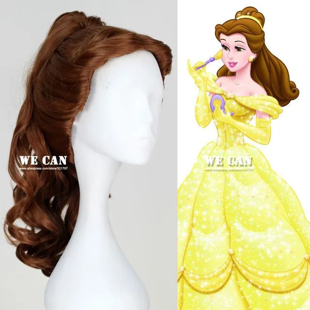 Aliexpress.com: Comprar Princesa bella y la bestia Belle peluca ... Aliexpress.com: Comprar Princesa bella y la bestia Belle peluca ...