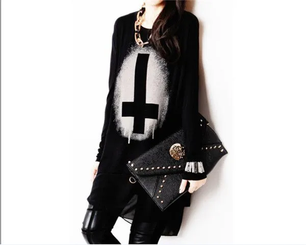 Aliexpress.com: Comprar Punk mujeres Cross Vintage impreso ropa de ...