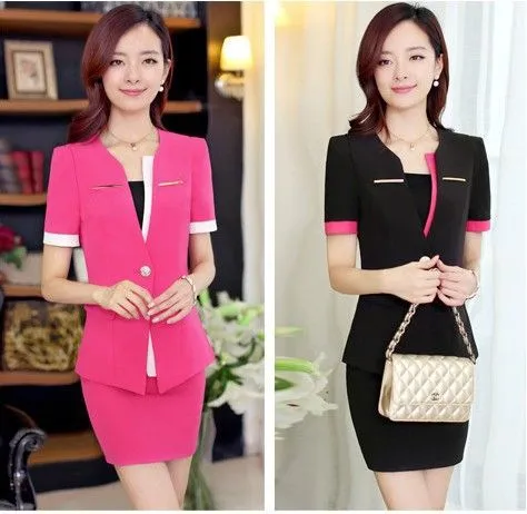 Grandes tamaños corea mujeres de moda falda OL traje para mujer ... Grandes tamaños corea mujeres de moda falda OL traje para mujer ...