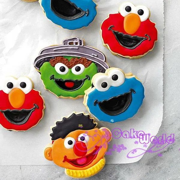 Aliexpress.com: Comprar 4 unids 3D sello ELMO Fondant Cake Cupcake ...