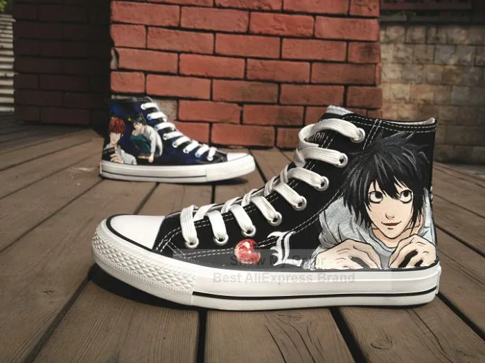 Aliexpress.com: Compre Anime sapatos Death Note High Top pintados ...