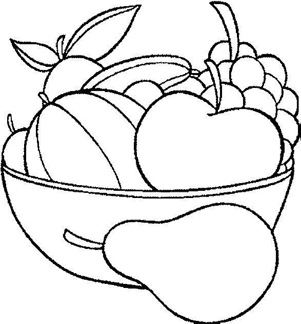 Dibujos de frutas en platos - Imagui