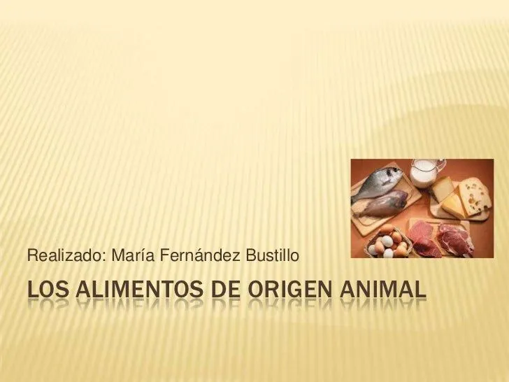 Alimentos de origen animal