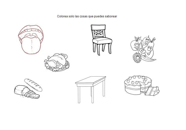 Alimentos salados para colorear - Imagui