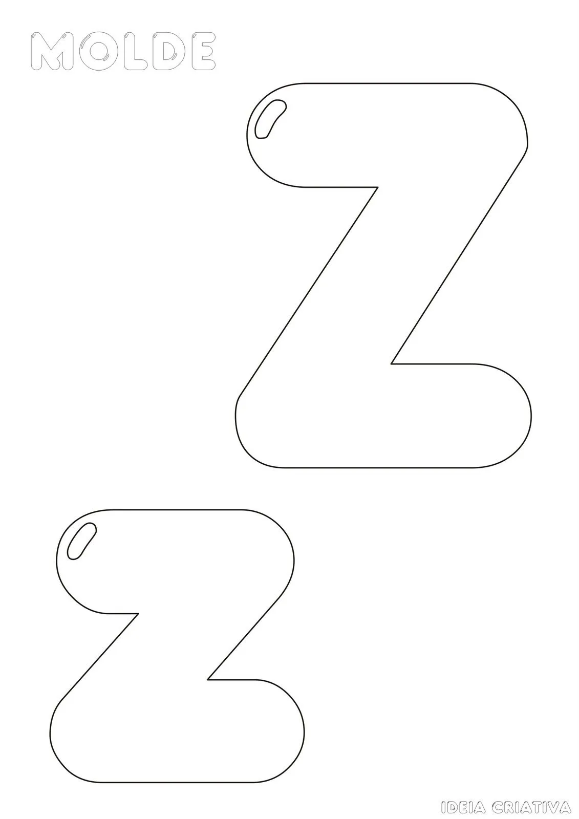 Molde Letras do Alfabeto